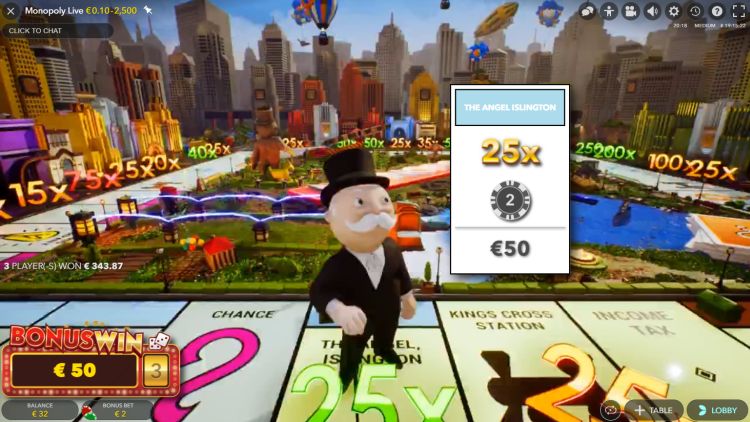 Monopoly Live Bonusgame